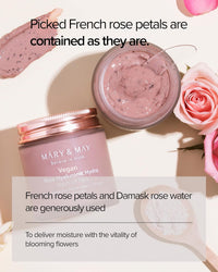 Mary & May Vegan Rose Hyaluronic Hydra Wash Off Pack